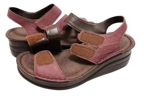 【インコルジェ4210 ダークワイン】トリプルベルトサンダル