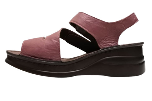 【インコルジェ4210 ダークワイン】トリプルベルトサンダル