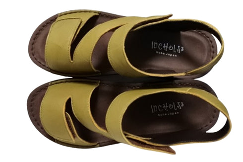 【インコルジェ4210 カーキ】トリプルベルトサンダル