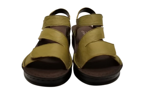 【インコルジェ4210 カーキ】トリプルベルトサンダル