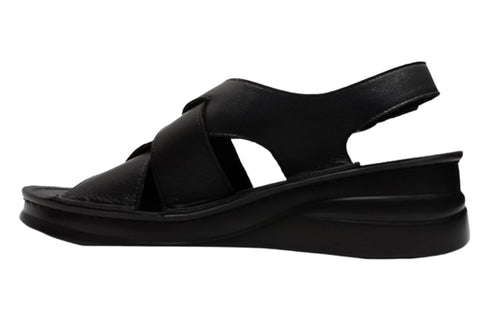 【インコルジェ4212 ブラック】バックベルトデザインサンダル