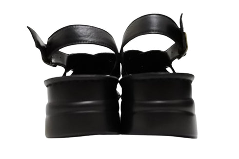 【インコルジェ4212 ブラック】バックベルトデザインサンダル