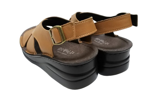 【インコルジェ4212 ブラウン】バックベルトデザインサンダル