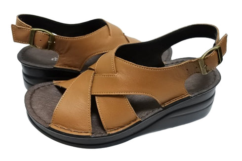 【インコルジェ4212 ブラウン】バックベルトデザインサンダル