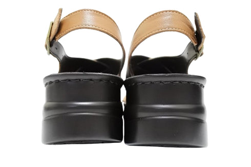 【インコルジェ4212 ブラウン】バックベルトデザインサンダル