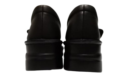 【インコルジェ4224 ブラック】本革ダブルベルトデザインサンダル