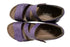 【インコルジェ4224 ダークパープル】本革ダブルベルトデザインサンダル