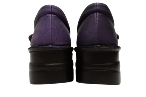 【インコルジェ4224 ダークパープル】本革ダブルベルトデザインサンダル