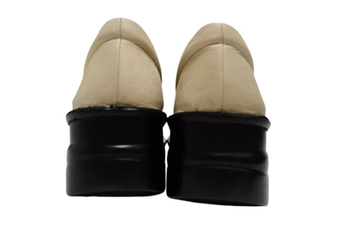 【インコルジェ4224 グレージュ】本革ダブルベルトデザインサンダル