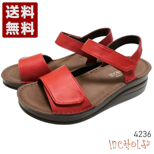 【インコルジェ4236 ワイン】アンクルベルトセパレートサンダル