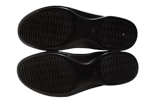 【インコルジェ5004 ブラック】シングルステッチストラップシューズ