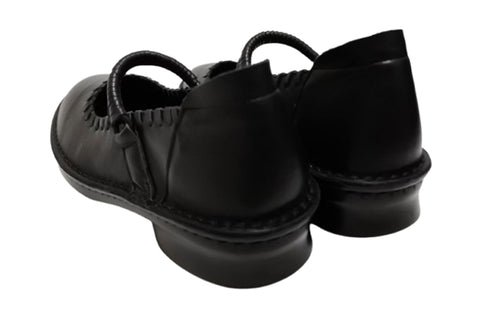 【インコルジェ5004 ブラック】シングルステッチストラップシューズ