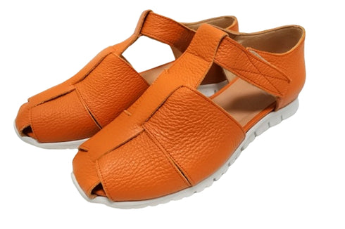【arui_toe 5080 オレンジ】本革軽量グルカサンダル