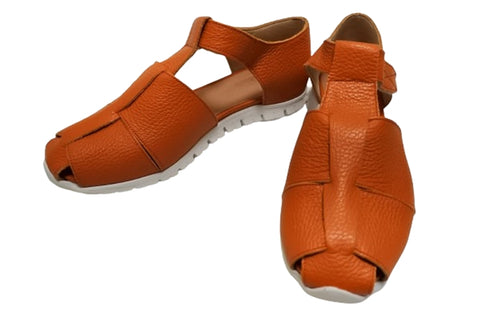 【arui_toe 5080 オレンジ】本革軽量グルカサンダル