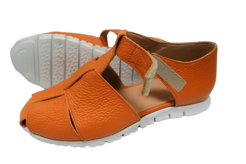 【arui_toe 5080 オレンジ】本革軽量グルカサンダル