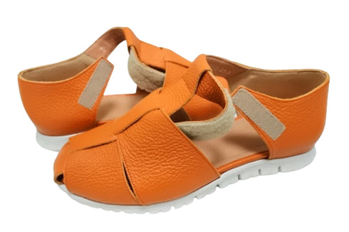 【arui_toe 5080 オレンジ】本革軽量グルカサンダル