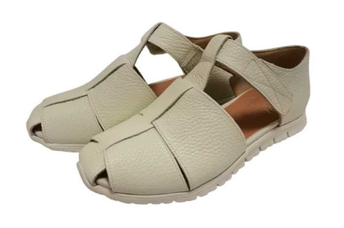 【arui_toe 5080 オフホワイト】本革軽量グルカサンダル