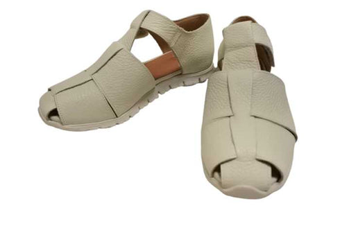 【arui_toe 5080 オフホワイト】本革軽量グルカサンダル