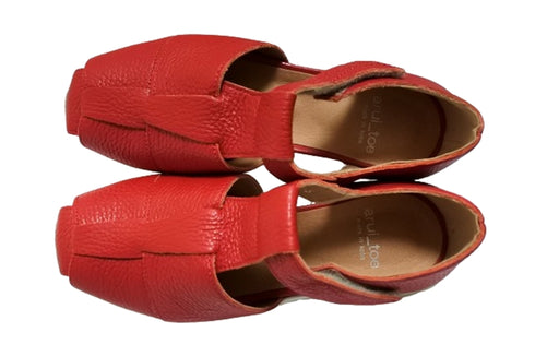 【arui_toe 5080 レッド】本革軽量グルカサンダル