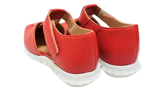 【arui_toe 5080 レッド】本革軽量グルカサンダル