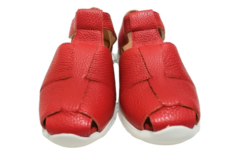 【arui_toe 5080 レッド】本革軽量グルカサンダル