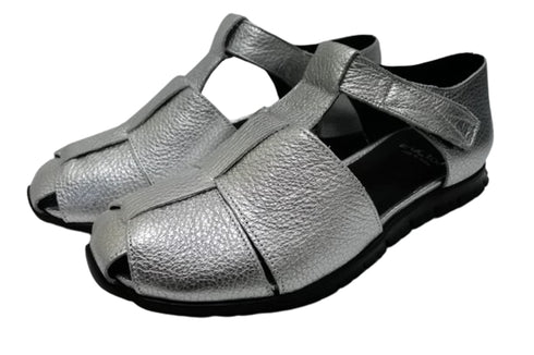 【arui_toe 5080 シルバー】本革軽量グルカサンダル