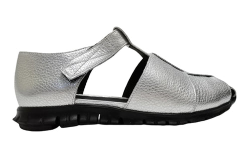 【arui_toe 5080 シルバー】本革軽量グルカサンダル