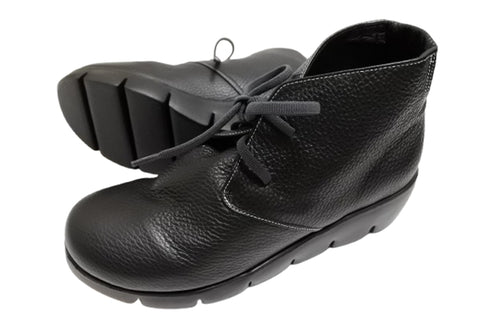 【arui_toe 5081 ブラック】本革軽量厚底チャッカブーツ