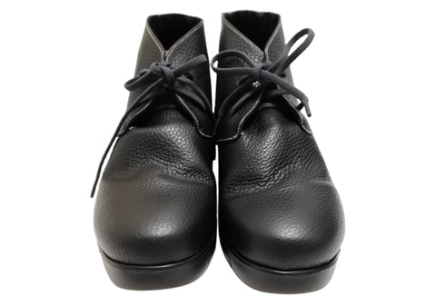 【arui_toe 5081 ブラック】本革軽量厚底チャッカブーツ