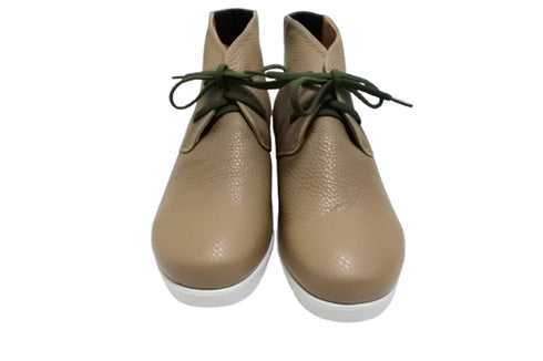 【arui_toe 5081 グレージュ】本革軽量厚底チャッカブーツ