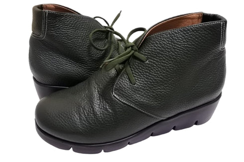 【arui_toe 5081 カーキ】本革軽量厚底チャッカブーツ