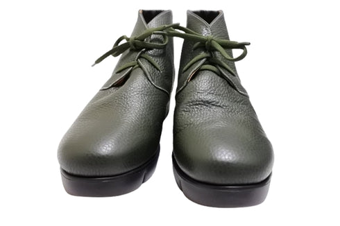 【arui_toe 5081 カーキ】本革軽量厚底チャッカブーツ