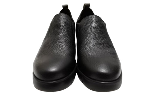 【arui_toe 5082 ブラック】本革軽量厚底スリッポンシューズ