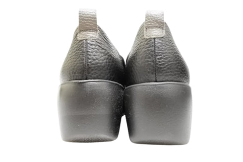 【arui_toe 5082 ブラック】本革軽量厚底スリッポンシューズ