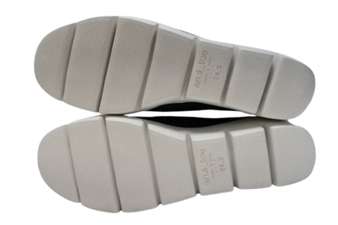 【arui_toe 5082 ブルー】本革軽量厚底スリッポンシューズ