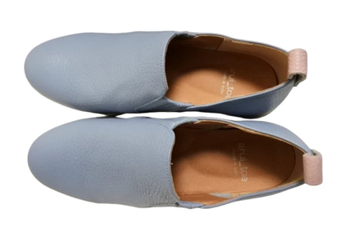 【arui_toe 5082 サックスブルー】本革軽量厚底スリッポンシューズ