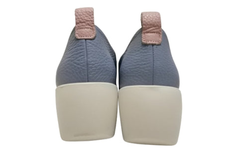 【arui_toe 5082 サックスブルー】本革軽量厚底スリッポンシューズ