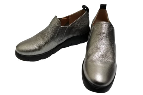 【arui_toe 5082 チタン】本革軽量厚底スリッポンシューズ