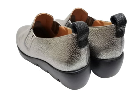 【arui_toe 5082 チタン】本革軽量厚底スリッポンシューズ