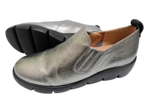 【arui_toe 5082 チタン】本革軽量厚底スリッポンシューズ