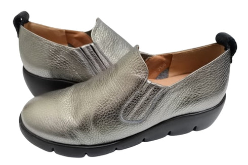 【arui_toe 5082 チタン】本革軽量厚底スリッポンシューズ