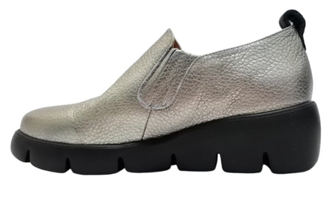 【arui_toe 5082 チタン】本革軽量厚底スリッポンシューズ