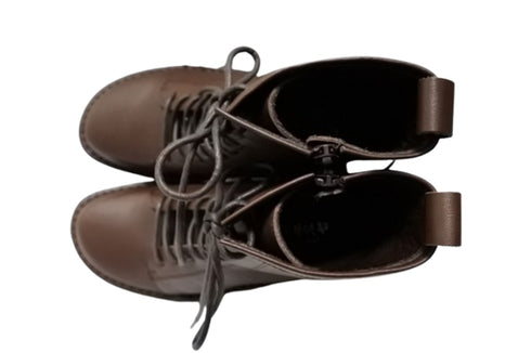 【インコルジェ 5501 ダークブラウン】ウエッジタンクソール靴紐ハイカットブーツ