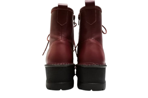 【インコルジェ 5501 ダークワイン】ウエッジタンクソール靴紐ハイカットブーツ