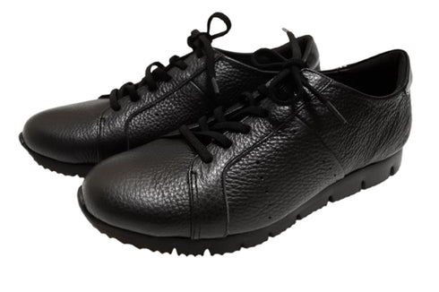 【arui_toe 57502 ブラック】本革コンフォートスニーカー