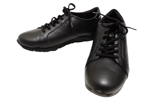 【arui_toe 57502 ブラック】本革コンフォートスニーカー