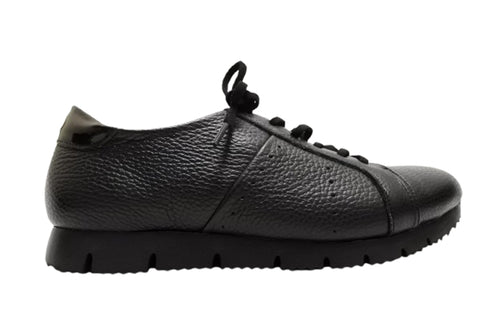 【arui_toe 57502 ブラック】本革コンフォートスニーカー
