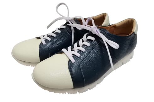 【arui_toe 57502 ブルー】本革コンフォートスニーカー