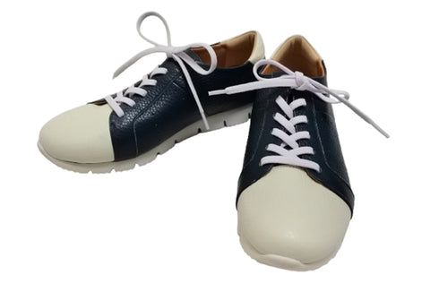 【arui_toe 57502 ブルー】本革コンフォートスニーカー