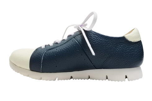 【arui_toe 57502 ブルー】本革コンフォートスニーカー